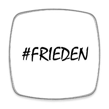 FRIEDEN - Viereckiger Kühlschrankmagnet - Weiß - Vorne
