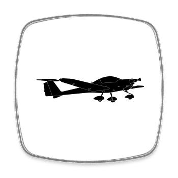 Katana Aircraft Pilot Pilot Motor Plane - Square fridge magnet - white - Front