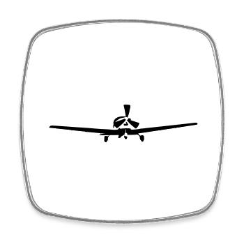 Flugzeug Pilot Flieger Ultraleichtflugzeug UL TMG - Viereckiger Kühlschrankmagnet - Weiß - Vorne