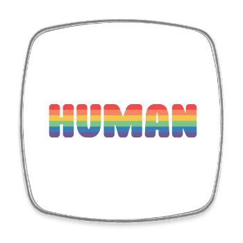 Funny Gay Pride Lesbian Pride Okay To Be Gay - Square fridge magnet - white - Front