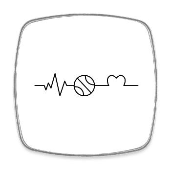 I love Volleyball - Square fridge magnet - white - Front