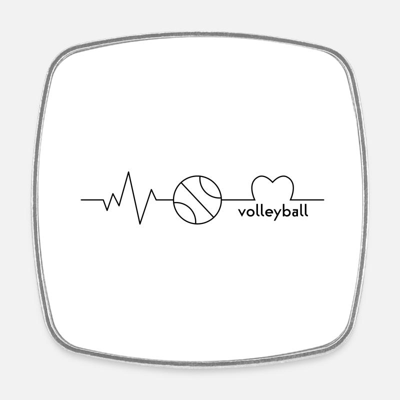 volleyball - Square fridge magnet - white