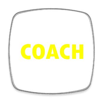 Coach - Square fridge magnet - white - Front