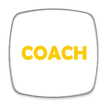 Coach - Square fridge magnet - white - Front