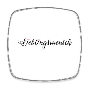 Lieblingsmensch - Viereckiger Kühlschrankmagnet - Weiß - Vorne