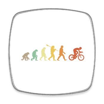 Evolution Cycliste Geschenkidee - Viereckiger Kühlschrankmagnet - Weiß - Vorne