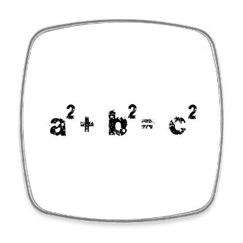 Set of Pythagoras Shirt - Square fridge magnet - white - Front