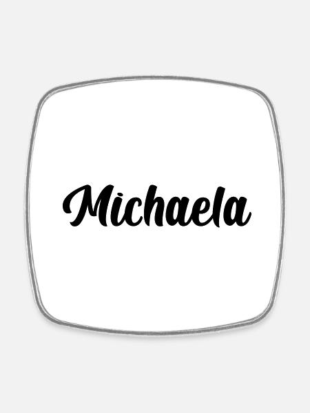 Michaela - Viereckiger Kühlschrankmagnet - Weiß