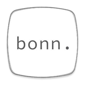 bonn. - Viereckiger Kühlschrankmagnet - Weiß - Vorne