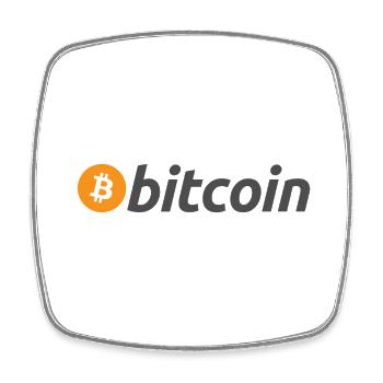 Bitcoin - Square fridge magnet - white - Front