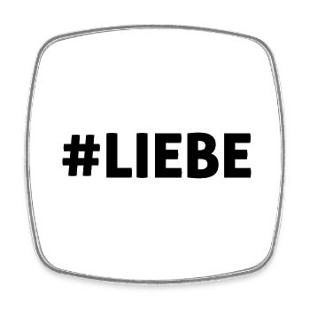 #LIEBE - Viereckiger Kühlschrankmagnet - Weiß - Vorne