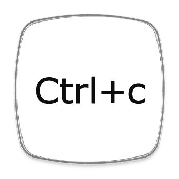 Ctrl+C - Square fridge magnet - white - Front