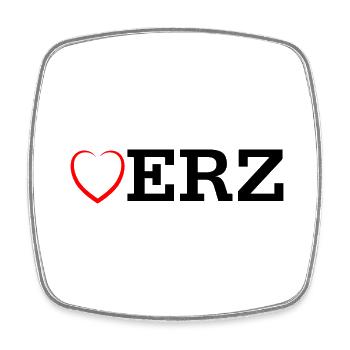 Ich Liebe das Erzgebirge - Viereckiger Kühlschrankmagnet - Weiß - Vorne
