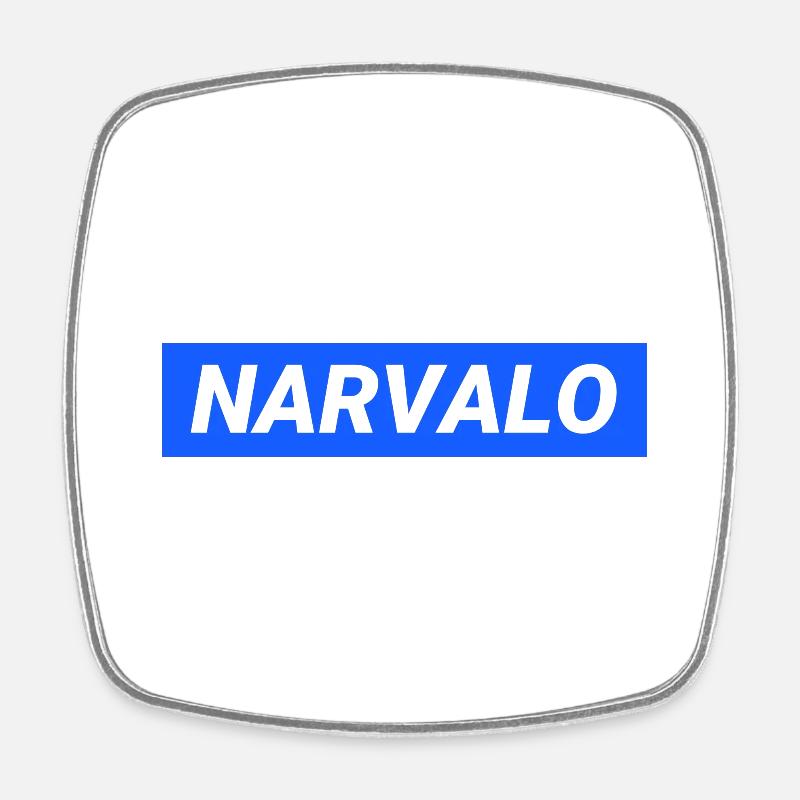 Narvalo Grenoble - Magnet carré - blanc