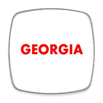 Georgia - Viereckiger Kühlschrankmagnet - Weiß - Vorne