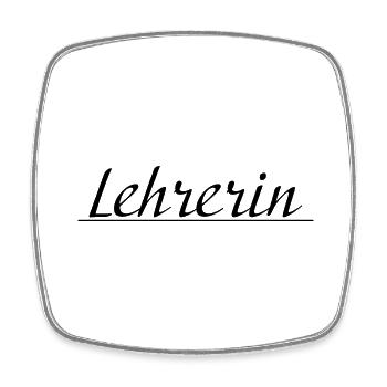 Lehrerin schwarz - Viereckiger Kühlschrankmagnet - Weiß - Vorne