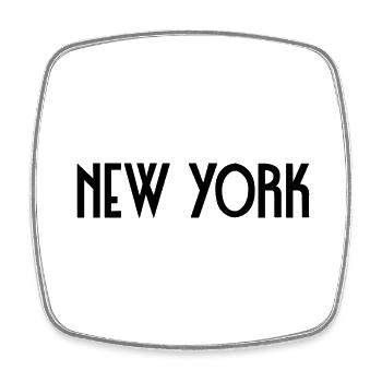 New York - Square fridge magnet - white - Front