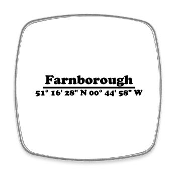 Coordonnées de Farnborough - Magnet carré - blanc - Devant