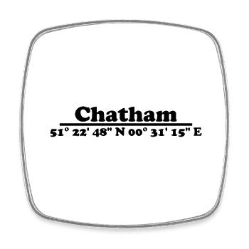 Coordonnées de Chatham - Magnet carré - blanc - Devant