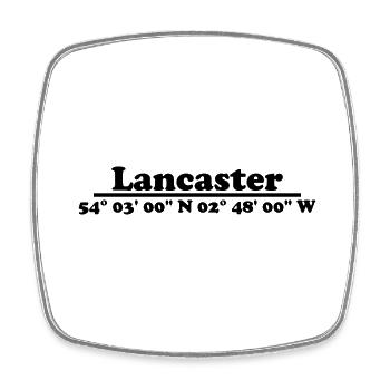 Lancaster Coordinates - Square fridge magnet - white - Front