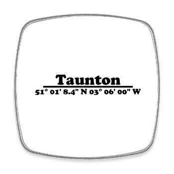 Coordonnées de Taunton - Magnet carré - blanc - Devant