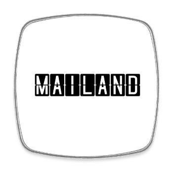 Milan Airport Sign - Square fridge magnet - white - Front