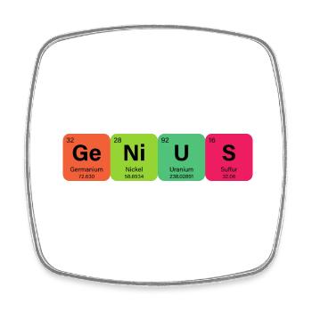 Élément de tableau périodique Genius - Magnet carré - blanc - Devant