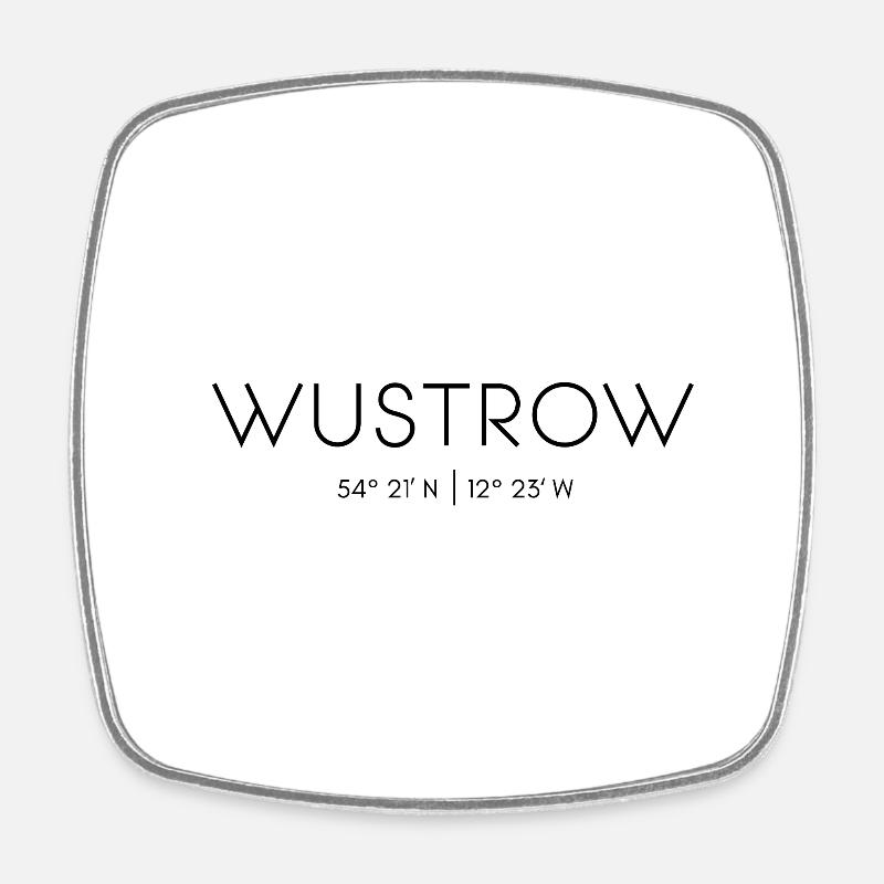 Wustrow, Fischland Darß-Zingst, Baltic Sea - Square fridge magnet - white