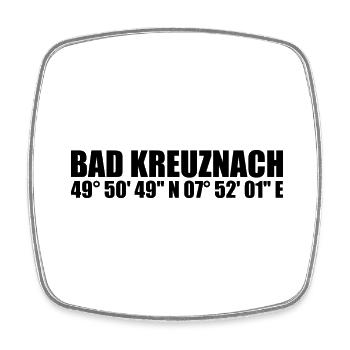Bad Kreuznach Koordinaten - Viereckiger Kühlschrankmagnet - Weiß - Vorne
