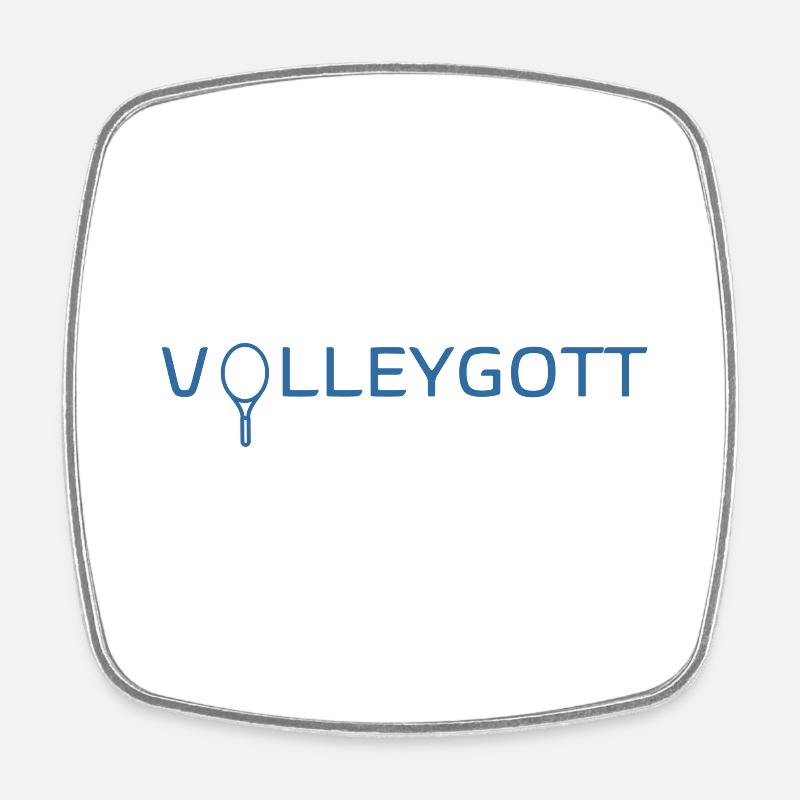 Volley dieu bleu - Magnet carré - blanc
