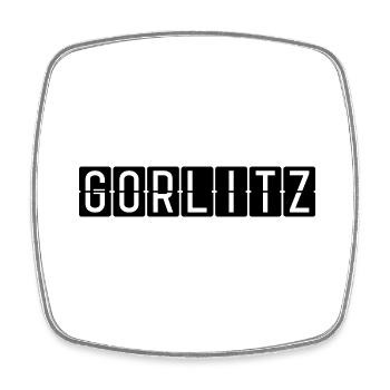 Görlitz Flughafentafel - Viereckiger Kühlschrankmagnet - Weiß - Vorne
