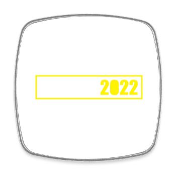 Malle 2022 - Square fridge magnet - white - Front