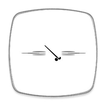 Field Hockey Line Icon - Square fridge magnet - white - Front