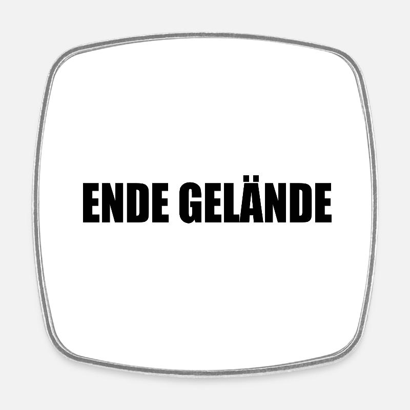 Ende gelände - Viereckiger Kühlschrankmagnet - Weiß