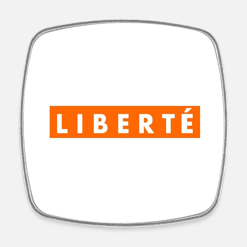 Liberté - Square fridge magnet - white