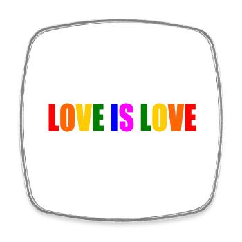Love is love - Viereckiger Kühlschrankmagnet - Weiß - Vorne