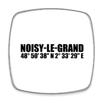 Noisy-le-Grand coordinates - Square fridge magnet - white - Front