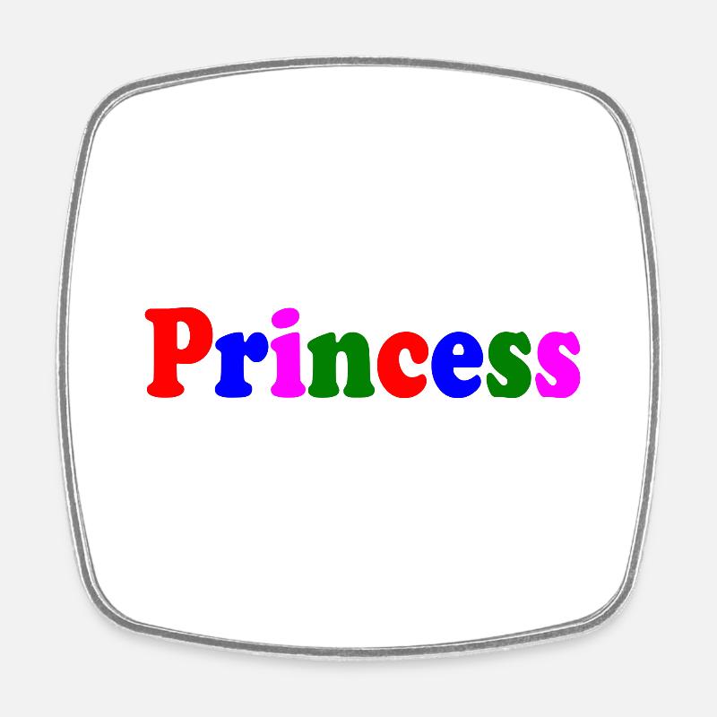Princess - Viereckiger Kühlschrankmagnet - Weiß