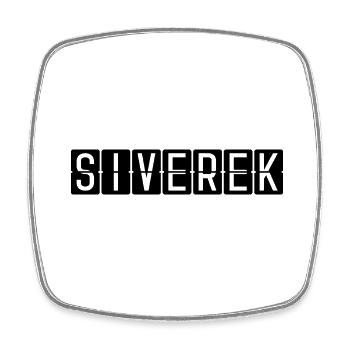Siverek airport sign - Square fridge magnet - white - Front