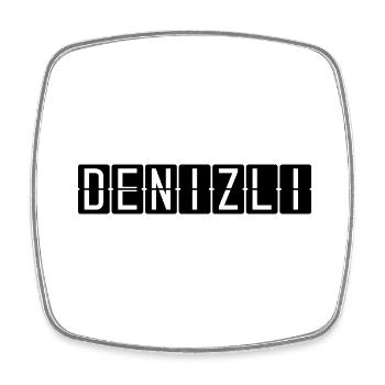 Panneau de l’aéroport de Denizli - Magnet carré - blanc - Devant