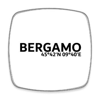 Bergamo coordinates - Square fridge magnet - white - Front