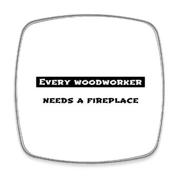 funny woodworking daddesign birthday present - Viereckiger Kühlschrankmagnet - Weiß - Vorne