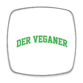 Der Veganer - Viereckiger Kühlschrankmagnet - Weiß - Vorne