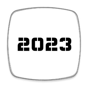 Year of birth Birthday New Year Born In 2023 - Square fridge magnet - white - Front