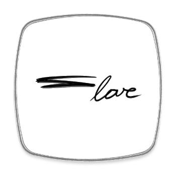 liebe text strich valentinstag - Viereckiger Kühlschrankmagnet - Weiß - Vorne
