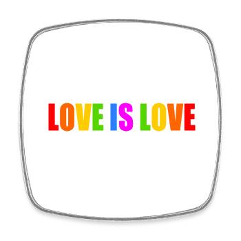 Love is love - Square fridge magnet - white - Front