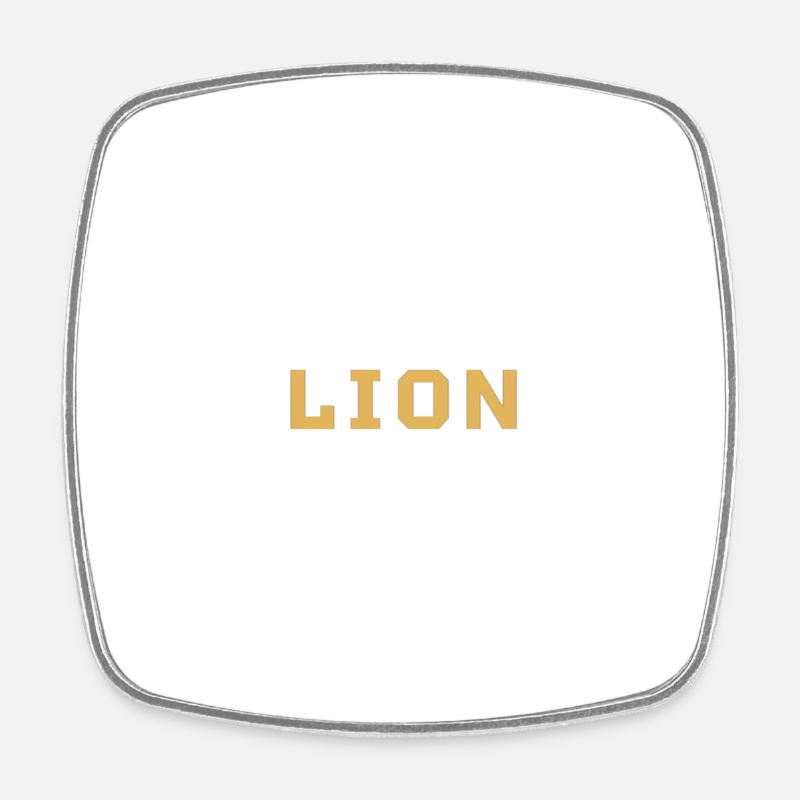 Lion - Square fridge magnet - white