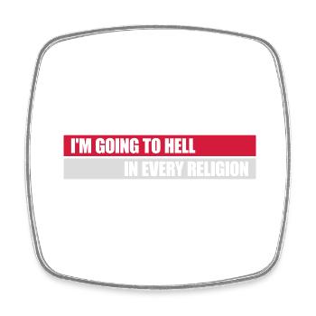 im going to hell - Viereckiger Kühlschrankmagnet - Weiß - Vorne