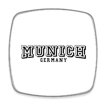 München - Viereckiger Kühlschrankmagnet - Weiß - Vorne