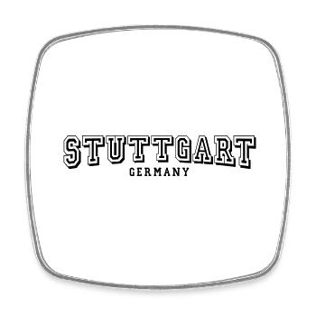 Stuttgart - Viereckiger Kühlschrankmagnet - Weiß - Vorne